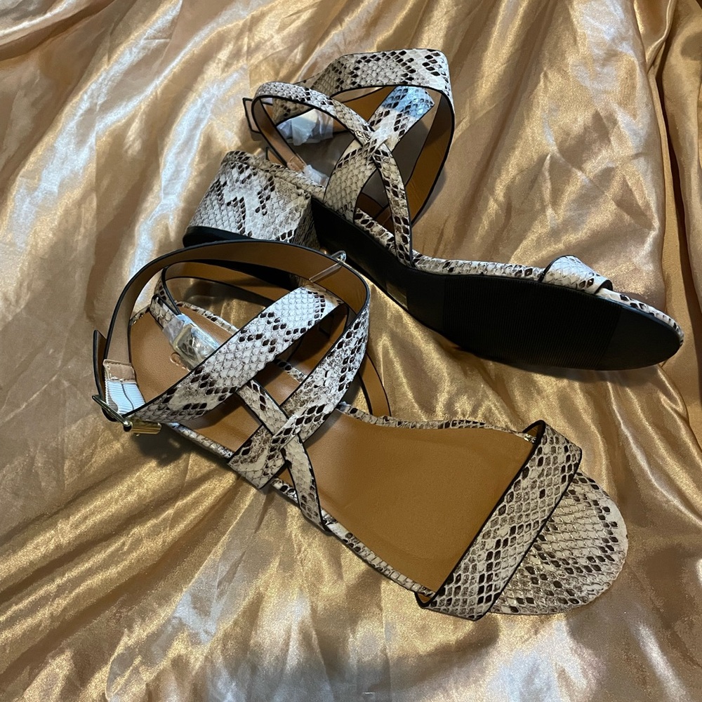 Snakeskin Strappy Sandals
